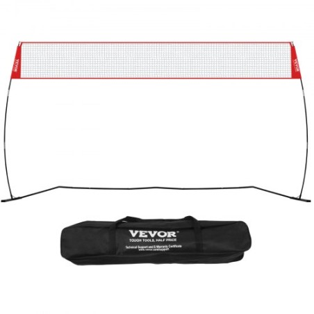 Freestanding Volleyball Training Net for Indoor or Outdoor Use, Adjustable Height Portable Net System with Carrying Bag,