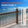 Trappe Metal Balusters 51 Pack 29.5''x1 '' Aluminiumspindler m/