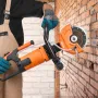 Electric Concrete Saw, 7 in Circular Saw Cutter, 2000 W High Power with Max. 2.5 in Cutting Depth, Wet/Dry Disk Saw Cutter Inclu