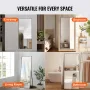 Full Length Mirror, 71" x 31", Extra Large Standing Hanging or Leaning Rectangle Floor Tempered Mirror with Stand Aluminum Alloy