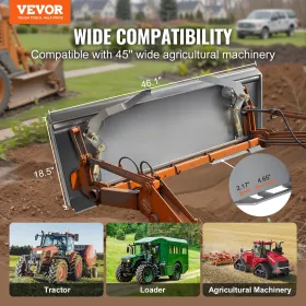 3/8 "Skid Steer -tilknytningsplade Universal Mount Plate til