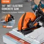 14 '' Elektrisk beton så våd/tør savskærer med vandpumpe og blad