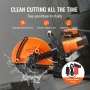 14"/35.6 cm Electric Concrete Saw Wet/Dry Saw Cutter with Water Pump and Blade