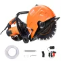 14"/35.6 cm Electric Concrete Saw Wet/Dry Saw Cutter with Water Pump and Blade
