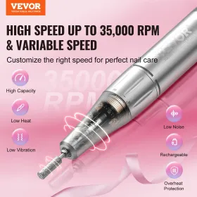 Elektrisk genopladelig neglebor 35000 omdrejninger pr. Min