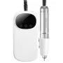 Electric Rechargeable Nail Drill, 35,000RPM Portable Cordless Nail E File Machine, LCD-Display Acrylic Gel Grinder Tool with 6 B