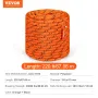 Arborist Tree Climbing Rope Double Braid Polyester 3/4"/1.9 cm x 220'/67.1 m 24-Strand