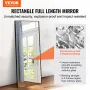 Full Length Mirror, 71" x 31", Extra Large Standing Hanging or Leaning Rectangle Floor Mirror with Tempered Glass Aluminum Alloy