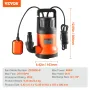 Nedsænkbar værktøjspumpe sump pumpe 400W 2510 gph 26 ft