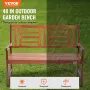 Outdoor Bench 48 in/121.9 cm Wood Garden Bench 700 lbs/317.5 kg Park Patio Yard Porch Bench