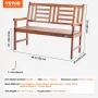 Outdoor Bench 48 in/121.9 cm Wood Garden Bench 700 lbs/317.5 kg Park Patio Yard Porch Bench