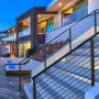Cable Railing Post, 42" x 2" x 2" Steel 30° Angled Hole Stair Railing Post, 12 Pre-Drilled Holes, SUS304 Stainless Steel Cable R