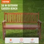 Outdoor Bench, 50 inches Wood Garden Bench for Outdoors, 800 lbs Load Capacity Bench, Outdoor Garden Park Bench with Backrest an
