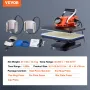 Heat Press Machine 12x15in 6in1 Sublimering Transfer T-Shirt