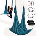 Aerial Yoga Hammock & Swing, 5.5 Yards, Aerial Yoga Starter Kit with 100gsm Nylon Fabric, Full Rigging Hardware & Easy Set-up