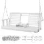 Wooden Porch Swing 5 ft, Patio bench swing for Courtyard & Garden, Upgraded 880 lbs Strong Load Capacity, Heavy Duty Swing Chair
