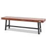 Outdoor Bench, 63 inches Wood Garden Bench with Metal Leg for Outdoors, 500 lbs Load Capacity Bench, Outdoor Garden Park Bench, 