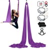 Aerial Silk & Yoga Swing, 8.7 Yards, Aerial Yoga Hammock Kit with 100gsm Nylon Fabric, Full Rigging Hardware & Easy Set-up