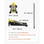 Floor Jack, 4 Ton Low Profile Floor Jack, Heavy-duty Steel Racing Floor Jack with Dual Pistons Quick Lift Pump, Floor Jack Lifti