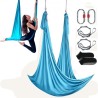 Aerial Yoga Hammock & Swing, 5,5 yards, Aerial Yoga Starter Kit med 100 gsm nylonstof, fuld rigginghardware og let opsætning