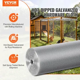 Hardware Cloth 1/4" 48in x 100ft 23 Ga Wire Mesh Roll Chicken Wire Fencing