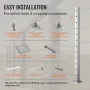Cable Railing Post, 42" x 2" x 2" Steel 30° Angled Hole Stair Railing Post, 12 Pre-Drilled Holes, SUS304 Stainless Steel Cable R