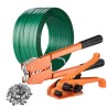 Banding Strapping Kit with Strapping Tensioner Tool, Banding Sealer Tool, 1000 ft Length PET Band, 300 Metal Seals, Pallet