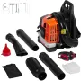 Backpack Leaf Blower, 52CC 2-Cycle Gas Leaf Blower with 1.37L Fuel Tank, 480CFM Air Volume 175MPH Speed, Ideal for Lawn Care, Le