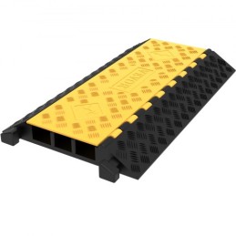 3 Channel Rubber Cable Protector Ramp Heavy Duty Cable Wire Cord Cover Ramp Speed Bump Driveway Hose Cable Ramp Protective Cover