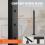 Cable Railing Post, 36" x 1" x 2" Steel 30° Angled Hole Stair Railing Post, 10 Pre-Drilled Holes, SUS304 Stainless Steel Cable R