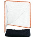 Lacrosse Goal, 6' x 6' Lacrosse Net, Steel Frame Backyard Lacrosse Training Equipment, Portable Lacrosse Goal with Carry Bag,