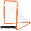 Lacrosse Goal, 4' x 4' Small Kids Lacrosse Net, Folding Portable Lacrosse Goal with Carry Bag, Iron Frame Backyard Training
