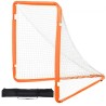 Lacrosse -mål, 4 'x 4' lille børn Lacrosse Net, foldet bærbart lacrosse -mål med bærepose, jernramme baghaven træning