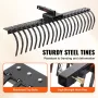 Tow Behind Landscape Rake, 60" Tow Dethatcher with 21 Steel Coil Tines, Lawn Dethatcher Rake Attaches to 48" or 60" Toolbars and