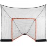 Hockey- og lacrosse -mål backstop med udvidet dækning, 12 'x 9' lacrosse net, komplet tilbehør træningsnet, hurtig let