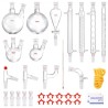 Lab Distillation Kit, 3.3 Boro Lab Glassware Distillation Kit with 24, 40 Joint, 1000ml Essential Oil Distillation Apparatus