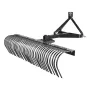 Tow Behind Dethatcher, 72-inch Tow Dethatcher with 36 Steel Tines, 3-Point Lawn Dethatcher Rake with Attachments for Tractor, La