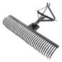 Tow Behind Dethatcher, 72-inch Tow Dethatcher with 36 Steel Tines, 3-Point Lawn Dethatcher Rake with Attachments for Tractor, La