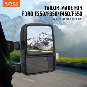 Strømopvarmede trækspejle til 1999-2007 Ford F250 F350 F450 F550 Foldbar