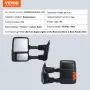 Towing Mirrors, Left & Right Pair Set for 1999-2007 Ford F250 F350 F450 F550, Power Heated with Signal Light, Plane & Convex Gla