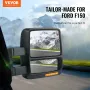 Towing Mirrors, Left & Right Pair Set for 2004-2014 Ford F150, Power Heated with Signal Light & Puddle Light, Plane & Convex Gla