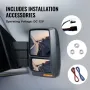 Towing Mirrors, Left & Right Pair Set for 2004-2014 Ford F150, Power Heated with Signal Light & Puddle Light, Plane & Convex Gla