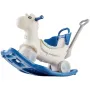 4 in 1 Rocking Horse for Toddlers 1-3 Years, Baby Rocking Horse with Detachable Balance Board, Push Handle and 4 Smooth Wheels, 