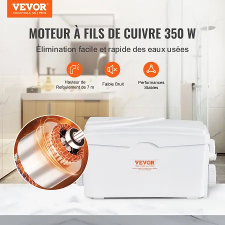 Macerator Disposal Pump Casement Macerator Pump 350 W, 6000 L/H