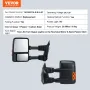 Towing Mirrors, Left & Right Pair Set for 2008-2016 Ford F250 F350 F450 F550, Power Heated with Signal Light, Plane & Convex Gla
