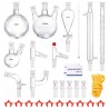Lab Distillation Kit, 3.3 Boro Lab Glassware Distillation Kit with 24, 40 Joint, 1000ml Essential Oil Distillation Apparatus