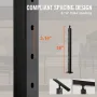 Cable Railing Post 36x2x2in/91.4x5.1x5.1 cm 30° Angled Hole Stair Railing Post Black 1Pc