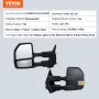 Towing Mirrors, Left & Right Pair Set for 2015-2018 Ford F150, Power Heated with Signal Light & Puddle Light, Plane & Convex Gla