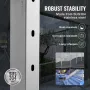 Cable Railing Post 36x2x2in/91.4x5.1x5.1 cm Horizontal Hole Deck Railing Post Silver 1Pack