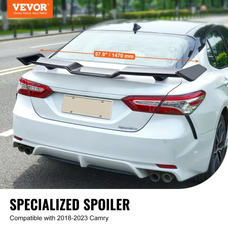 GT Wing Car Spoiler, 57.9 inch Spoiler, Compatible with 2018-2023 Camry, High Strength ABS Material, Baking Paint, Car Rear Spoi